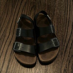 Women’s 38 Birkenstock Soft Footbed Black Sandals